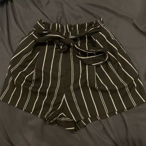 black and white shorts